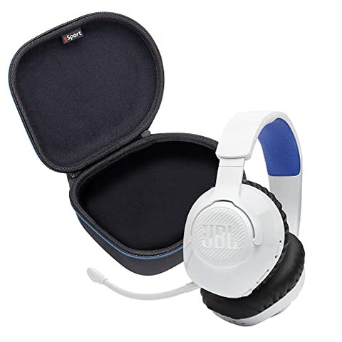 JBL Quantum 360P Wireless Over Ear Performance Gaming Headphone Bundle with gSport Case (White)