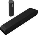 Sonos Two Room Set with Ray Soundbar and Roam Portable Bluetooth Speaker