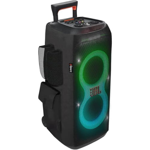 JBL PartyBox Stage 320 Portable Party Speaker Bundle with gSport Cargo Sleeve (Black)
