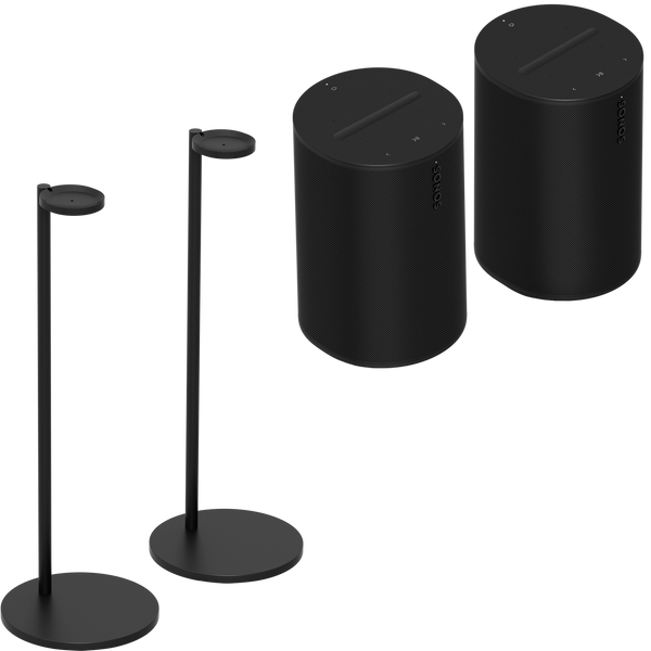 Sonos 2 Room Set Bundle w/ Sonos Speaker Floor Stands for Era 100 Spea