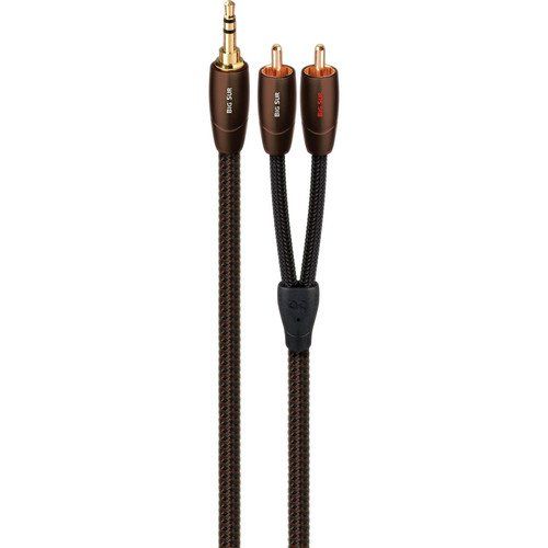 AudioQuest 3.5mm Mini Plug To 2 RCA Adapter – HARD-Mini2RCA – 1:2 Splitter