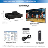 Epson 120" EpiqVision Ultra LS500 4K PRO-UHD Laser Projection TV White