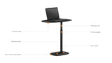 BDI Serif 1045 Lift Height Adjustable Laptop & Side Table