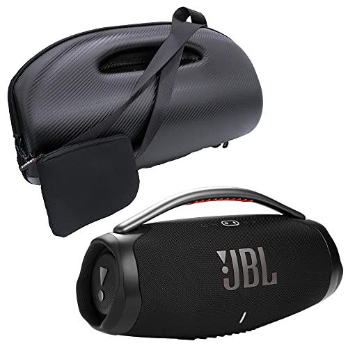 JBL Boombox 2 Waterproof Portable Bluetooth Speaker Bundle with gSport Case  and Accessory Pouch (Black)