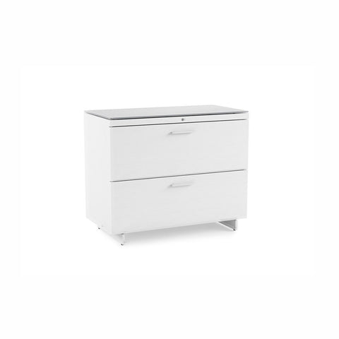 BDI Centro 6416 White 2-Drawer Lateral File Cabinet