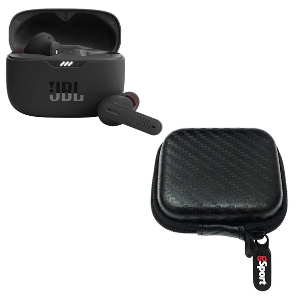 with JBL gSport 230NC TUNE Bundle Canceling Noise Case Active Wireless (Black) True Headphone
