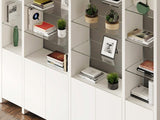 BDI Linea Shelves 5801 Expandable Single Bookshelf With Glass Shelves