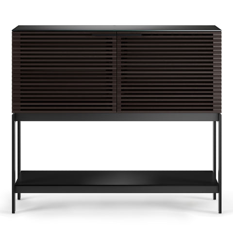 BDI Corridor 5621 SV Bar with Wine Storage and Adjustable Shelves (Charcoal Stained Ash)