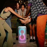 JBL PartyBox Club 120 Portable Party Speaker with Wireless Two Microphone System (White)