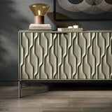BDI Mesa 7639 4-Door Credenza (Moss with Carbon Base)