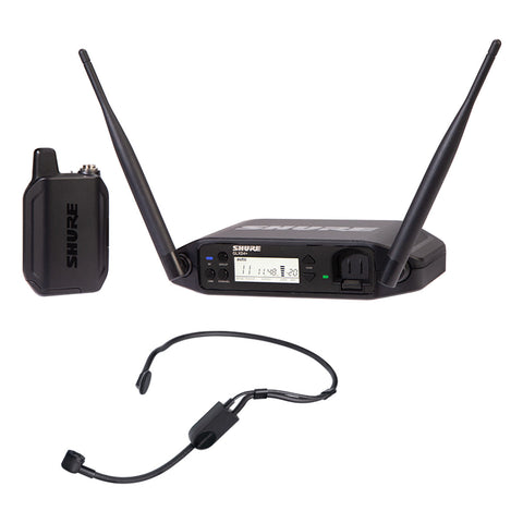 Shure GLXD14+/PGA31-Z3 Dual Band Wireless System with GLXD4+ Tabletop Receiver, GLXD1+ Bodypack Transmitter, & PGA31 Headset Condenser Microphone