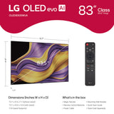 LG OLED83G5WUA 83 Inch 4K OLED evo G5 Smart TV with AudioQuest SKY 3m HDMI Cable