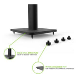Kanto SP26PL 26" Bookshelf Speaker Stands with Rotating Top Plates and Cable Management – Pair (Black)
