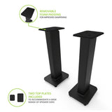 Kanto SX26 26" Tall Fillable Speaker Stands with Isolation Feet - Pair (Black)