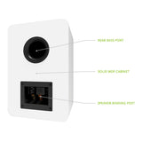 Kanto YUP6 Passive Bookshelf Speakers with 1" Silk Dome Tweeter and 5.25" Kevlar Woofer - Pair (White)
