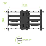 Kanto PDC650 Full Motion Corner Mount for 37" - 70" TV