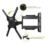Kanto M300 Full Motion Single Stud TV Mount for 26" - 55" TV (Black)