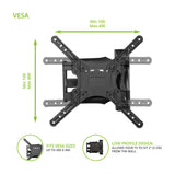 Kanto M300 Full Motion Single Stud TV Mount for 26" - 55" TV (Black)