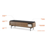BDI LINQ Bench 9102 with Leather Cushion
