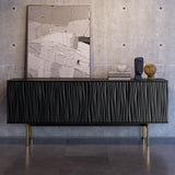 BDI Tanami 7109 4-Door Storage Credenza (Satin Black with Brass Base)