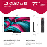 LG OLED77C5PUA 77 Inch 4K OLED evo C5 Smart TV with AudioQuest SKY 3m HDMI Cable