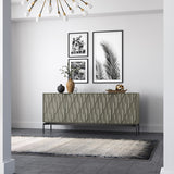 BDI Mesa 7639 4-Door Credenza (Moss with Carbon Base)