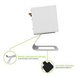 Kanto SE2 Elevated Desktop Speaker Stands for Small Speakers - Pair (White)