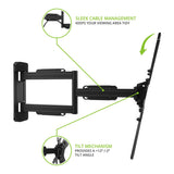 Kanto PS300 Full Motion Articulating Single Stud Mount for 26" - 60" TV (Black)