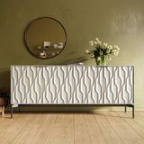 BDI Mesa 7639 4-Door Credenza (Stone with Carbon Base)