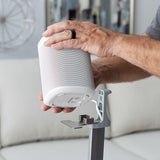 Sanus WSSA2 Height-Adjustable Wireless Speaker Stands for Sonos ONE, PLAY:1, and PLAY:3 - Pair (White)