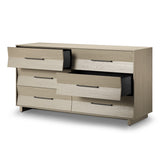 BDI KAVA Bedroom 9686 6-Drawer Dresser (Washed Oak)