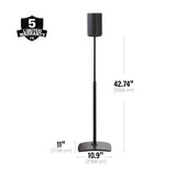 Sanus Height-Adjustable Speaker Stands for Sonos Era 100 - Pair (Black)