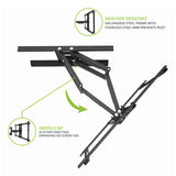 Kanto PDX650SG Stainless Steel Full-Motion Dual Stud Outdoor TV Mount for 37" - 75" TVs