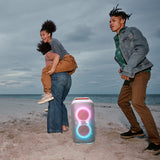 JBL PartyBox Club 120 Portable Party Speaker with Wireless Two Microphone System (White)