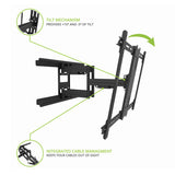 Kanto PDX650SG Stainless Steel Full-Motion Dual Stud Outdoor TV Mount for 37" - 75" TVs