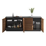 BDI Corridor 8109 4-Door Storage Credenza (Natural Walnut)