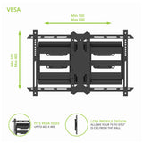 Kanto PDX650SG Stainless Steel Full-Motion Dual Stud Outdoor TV Mount for 37" - 75" TVs