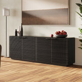 BDI Corridor 8109 4-Door Storage Credenza (Charcoal Stained Ash)