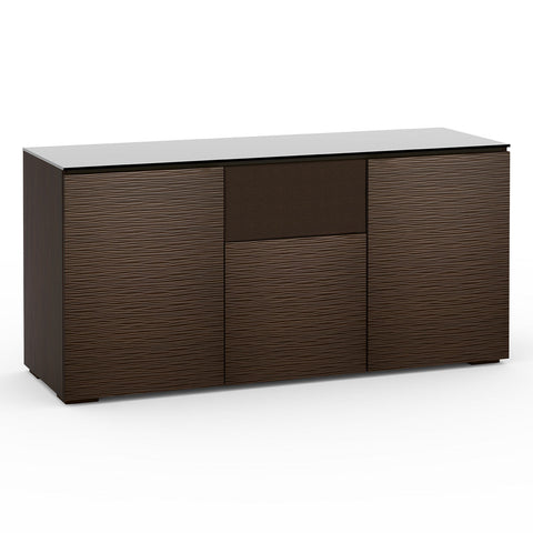 Salamander Chameleon Berlin 336 Triple Cabinet (Textured Wenge with Black Glass Top)