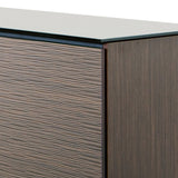 Salamander Chameleon Berlin 336 Triple Cabinet (Textured Wenge with Black Glass Top)