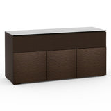 Salamander Chameleon Berlin 339 Triple Cabinet (Textured Wenge with Black Glass Top)