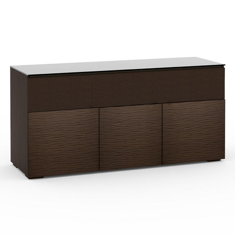 Salamander Chameleon Berlin 339 Triple Cabinet (Textured Wenge with Black Glass Top)