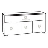 Salamander Chameleon Berlin 339 Triple Cabinet (Textured Wenge with Black Glass Top)