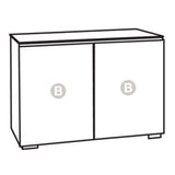 Salamander Chameleon Oslo 323 Twin AV Cabinet (Black Oak with Smoked Glass & Black Glass Top)