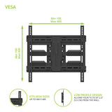 Kanto LX600SW Full-Motion Metal Stud Mount with SNAPTOGGLE&reg; Heavy-Duty Toggle Bolts for 34" - 65" TVs