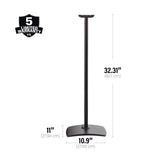 Sanus Fixed-Height Speaker Stands for Sonos Era 300 - Pair (Black)