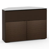 Salamander Chameleon Berlin 329 Twin-Width Corner Cabinet (Wenge with Black Glass Top)