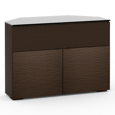 Salamander Chameleon Berlin 329 Twin-Width Corner Cabinet (Wenge with Black Glass Top)