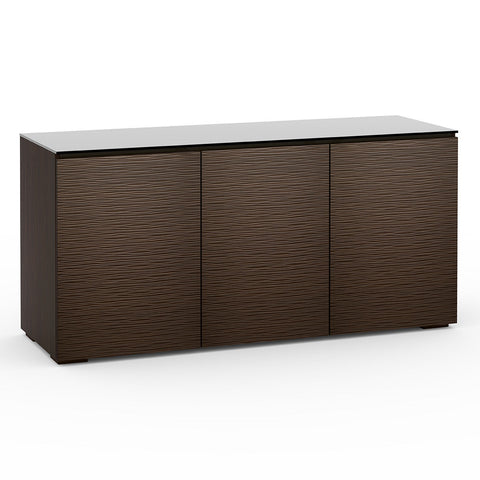 Salamander Designs Chameleon Collection Berlin 337 Triple AV Cabinet (Textured Wenge with Black Glass Top)