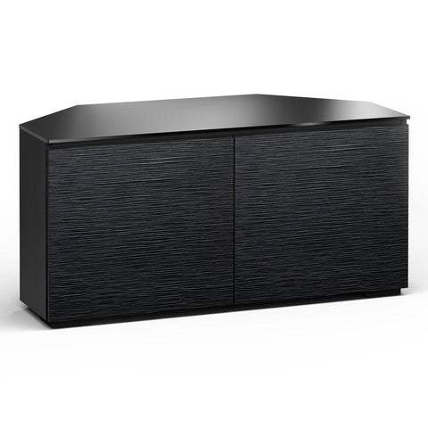 Salamander Chameleon Chicago 221 Twin-width Corner AV Cabinet (Black Oak with Black Glass Top)